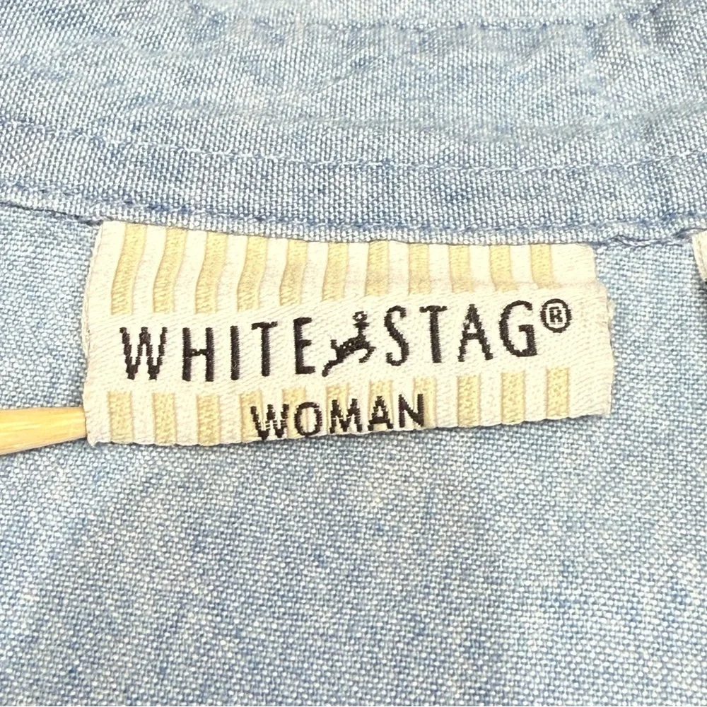 White Stag Woman - Light Blue Denim Shirt - Size 2X (18W/20W) - Picture 5 of 12
